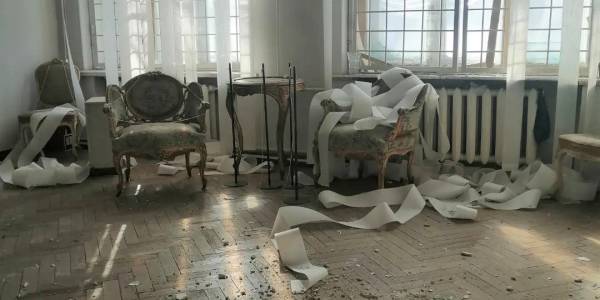 Zerstörungen im Kunstmuseum in Kharkiv, Stand: August 2022, Foto: OBMIN